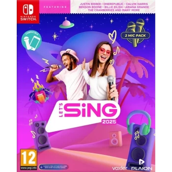 Lets Sing 2025 + 2 microfoons International versie Nintendo Switch