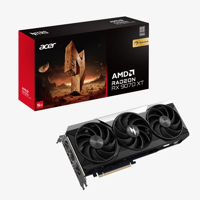 Acer Nitro Radeon RX 9070 XT OC 16G Videokaart